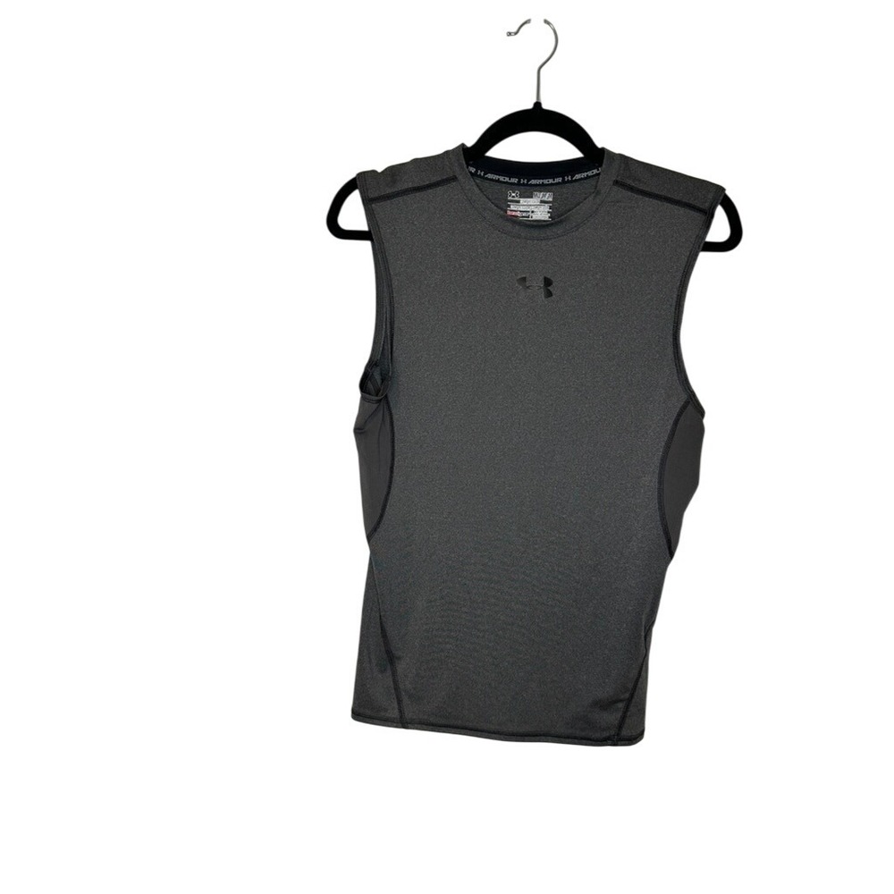 Under Armour HeatGear Compression Sleeveless Shirt Men's Medium Gray
